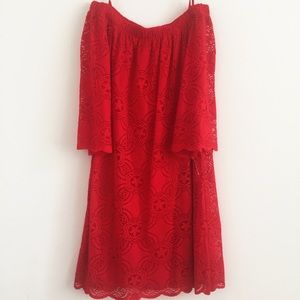 NWOT Off The Shoulder Lace Floral Patterned Dress